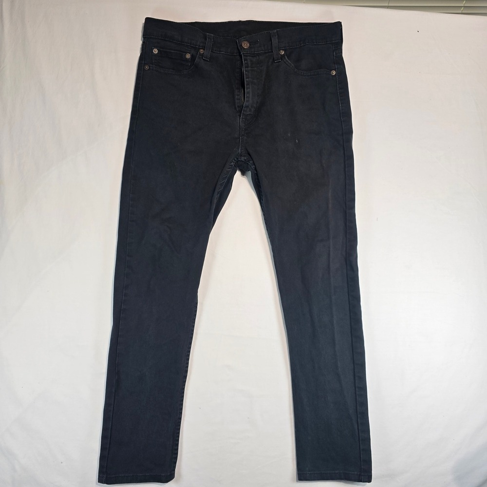 Levis 510 Skinny Fit Black Jeans Mens 33x30 Stretch Denim 05510-4173